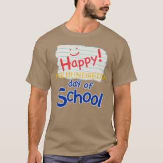 Camiseta Feliz 100° Día de la Escuela para Profesores o Niñ