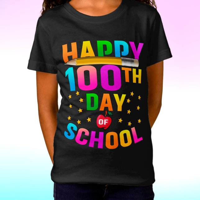 Camiseta Feliz 100° Día de la Escuela para profesores y est (Subido por el creador)