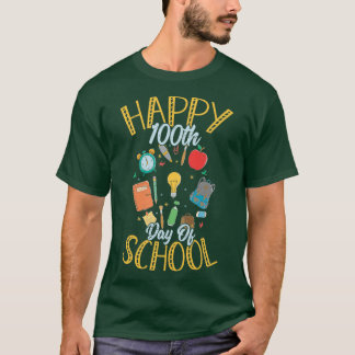 Camiseta Feliz 100° Día de la Escuela para un estudiante de
