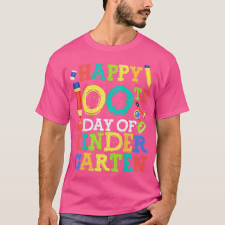 Camiseta Feliz 100° Día de la guardería de vuelta a la escu