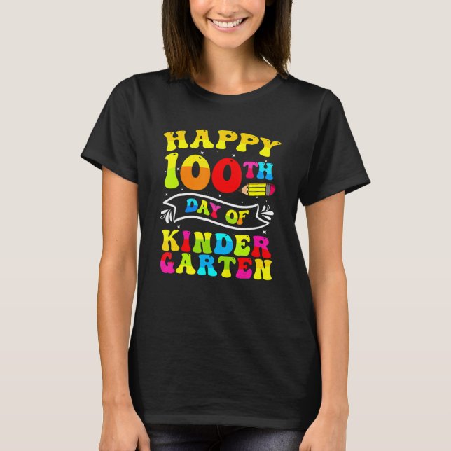 Camiseta Feliz 100° Día De La Infancia 100 Días De Escuela (Anverso)