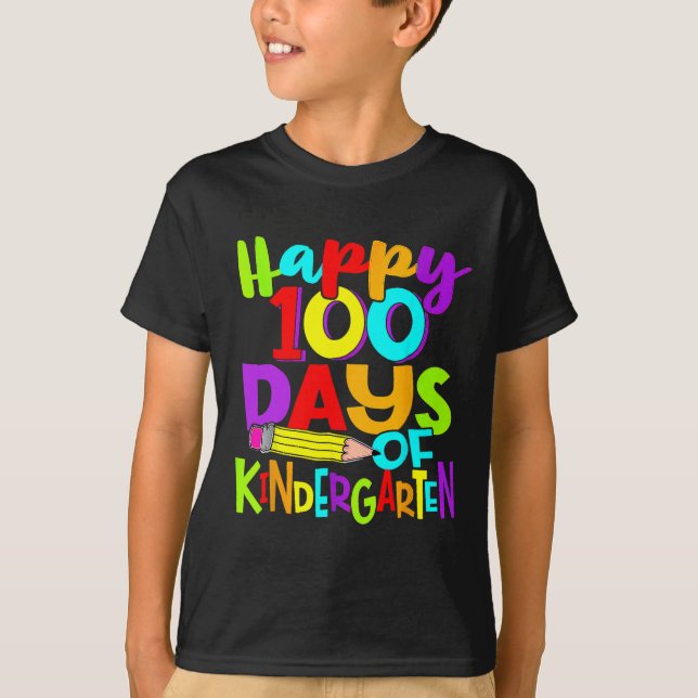 Camiseta Feliz 100° Día De La Infancia 100 Días De Escuela (Anverso)