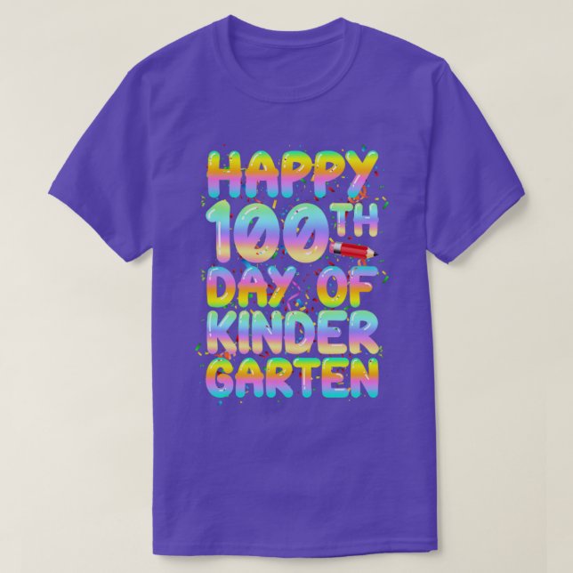 Camiseta Feliz 100° Día De La Infancia Feliz De Volver A Sc (Diseño del anverso)