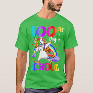 Camiseta Feliz 100° Día De La Universidad De Dabbing Escola