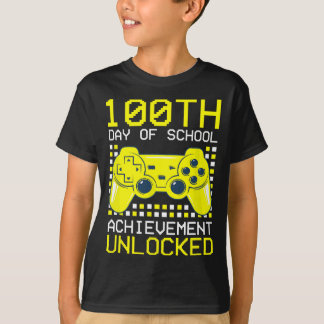 Camiseta Feliz 100° Día de Logro Escolar desbloqueado por