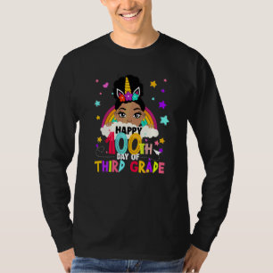 Camiseta Feliz 100° Día de los Afropuffs de Unicornio de te