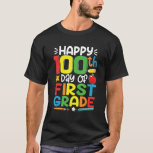 Camiseta Feliz 100° Día de los niños maestros de camisas de
