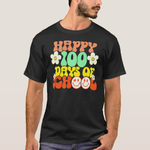 Camiseta Feliz 100° Día De Maestros Niños Retro Groov