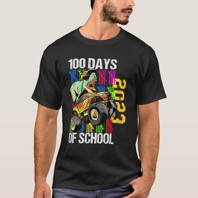 Camiseta Feliz 100° Día de Maestros que aplastan 100 días (Anverso)