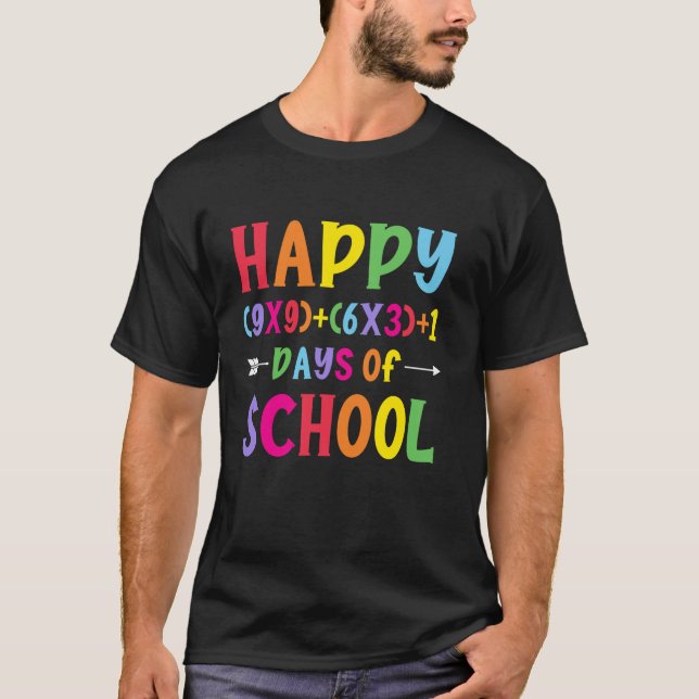 Camiseta Feliz 100 Día De Math Estudiantes Divertidos (Anverso)