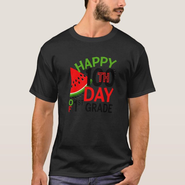 Camiseta Feliz 100° Día De Profesores De Primera Grada De L (Anverso)