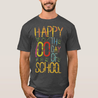 Camiseta Feliz 100° Día De Profesores Y Estudiantes Escolar