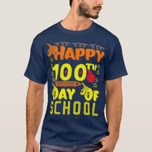 Camiseta feliz 100° día de regalo escolar para estudiantes