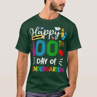 Camiseta Feliz 100° Día de Regalos Infantiles Cutos a Estud