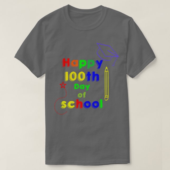 Camiseta Feliz 100° Día del colegio 12 (Diseño del anverso)