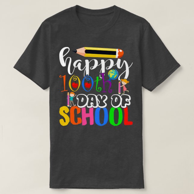 Camiseta Feliz 100° Día del Colegio 13 (Diseño del anverso)