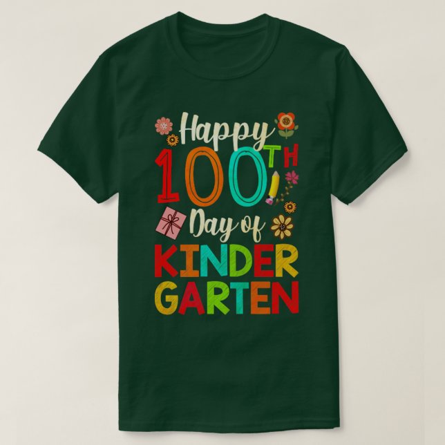 Camiseta Feliz 100° Día del Divertido Profesor Divertido (Diseño del anverso)