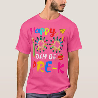 Camiseta Feliz 100° Día del estudiante de Flor de Crayón Pr