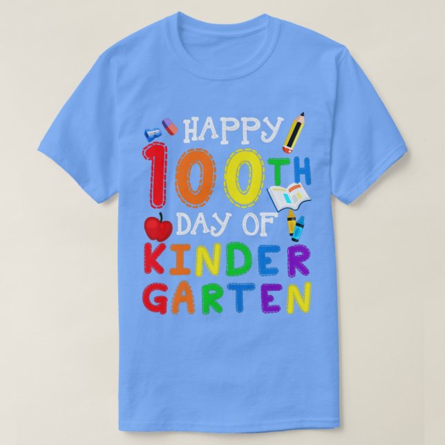 Camiseta Feliz 100° Día del Jardín de Niños (Diseño del anverso)
