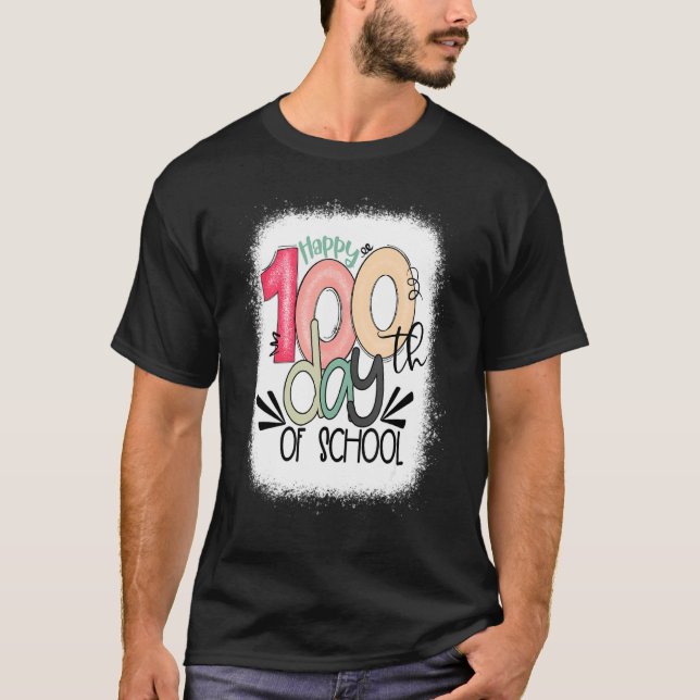 Camiseta Feliz 100° Día del Maestro Escolar 100 días (Anverso)