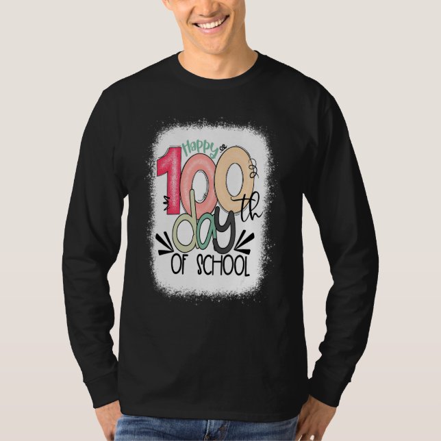 Camiseta Feliz 100° Día del Maestro Escolar 100 días (Anverso)