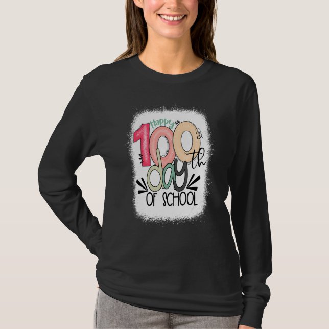 Camiseta Feliz 100° Día del Maestro Escolar 100 días (Anverso)