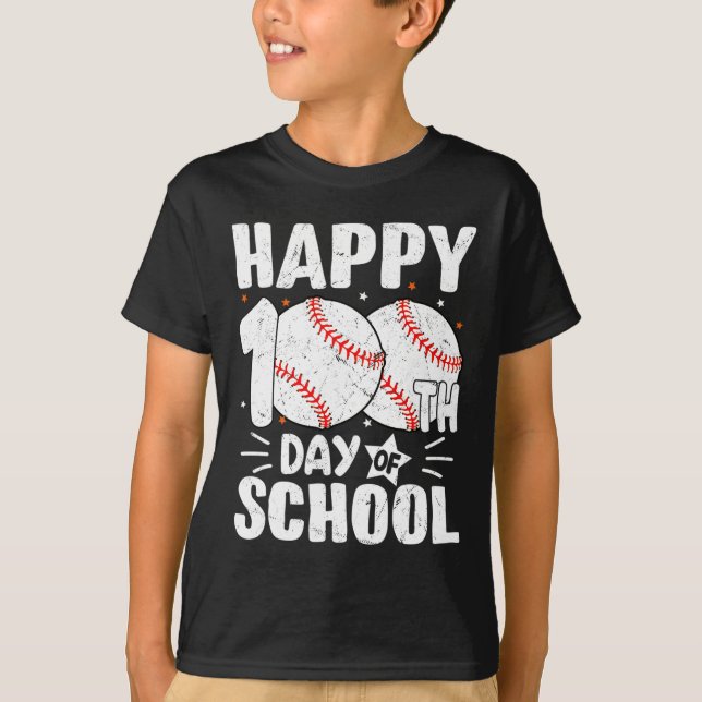 Camiseta Feliz 100° Día Del Maestro Escolar Infantil (Anverso)