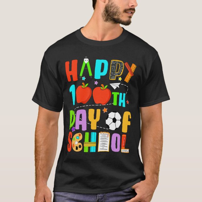 Camiseta Feliz 100° Día del Maestro Preescolar B (Anverso)