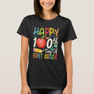 Camiseta Feliz 100° día del primer profesor de ropa de prim