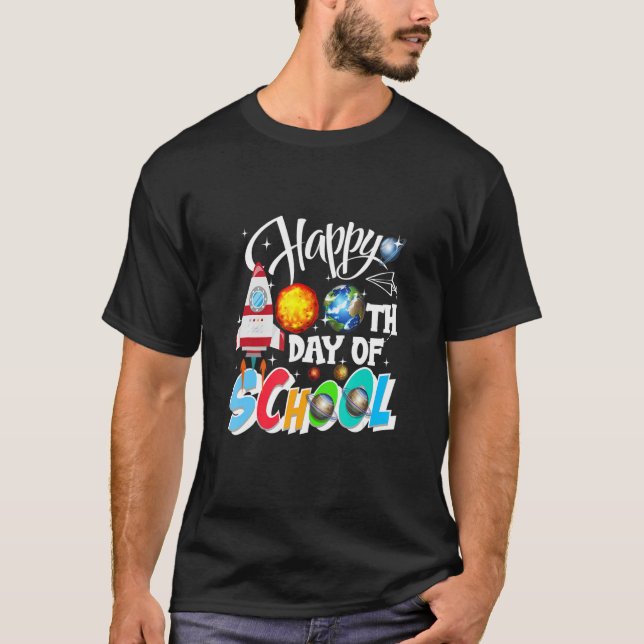 Camiseta Feliz 100° Día del Profesor de Espacio Escolar Est (Anverso)