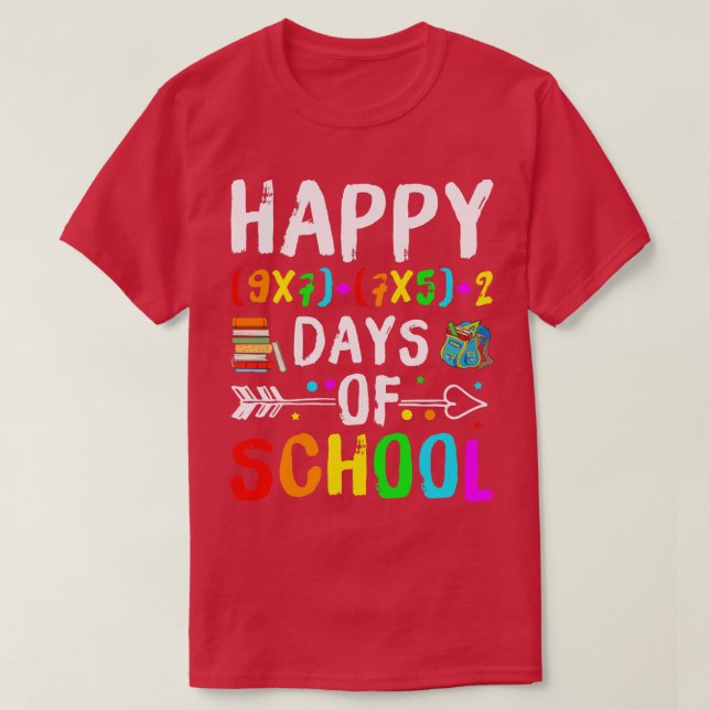 Camiseta Feliz 100° Día Del Profesor De Fórmula Matemática  (Diseño del anverso)