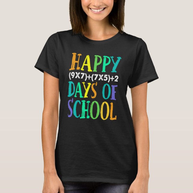 Camiseta Feliz 100° Día Del Profesor De Fórmula Matemática  (Anverso)