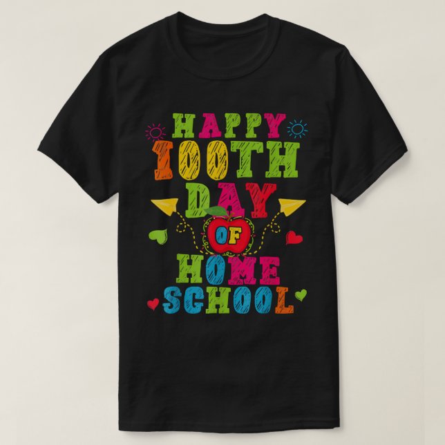 Camiseta Feliz 100° Día del Profesor de la escuela 100 días (Diseño del anverso)