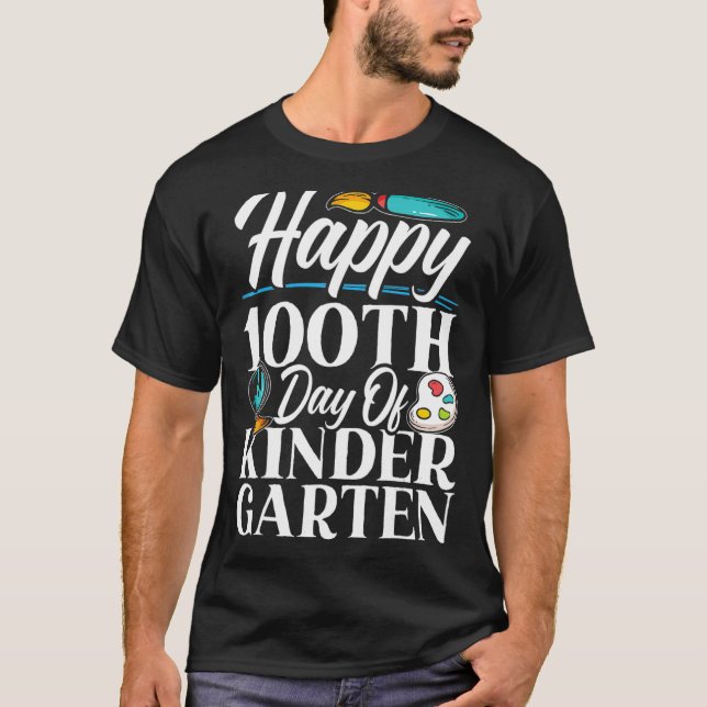 Camiseta Feliz 100° Día del Profesor de la Escuela Primaria (Anverso)