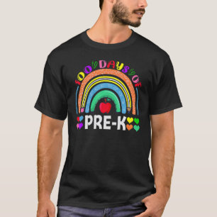 Camiseta Feliz 100° Día del Profesor de Preescolar 100 Da