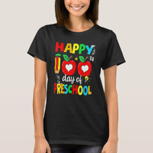 Camiseta Feliz 100° Día del Profesor de Preescolar 100 días
