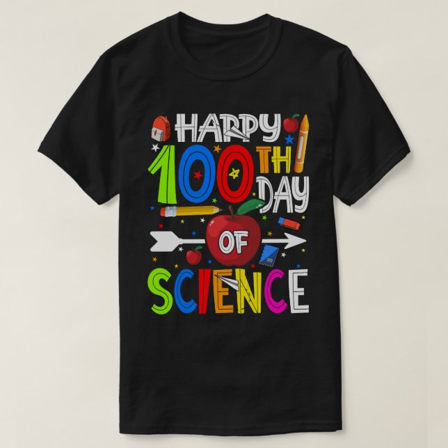 Camiseta Feliz 100° Día del Profesor o Estudiante de CIENCI (Diseño del anverso)