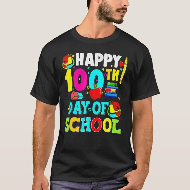 Camiseta Feliz 100° Día del Profesor o Estudiante de guarde (Anverso)
