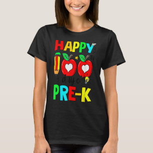 Camiseta Feliz 100° Día del Profesor Preescolar 100 días de