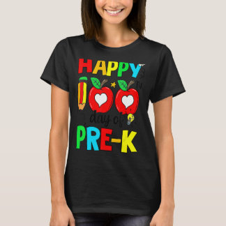 Camiseta Feliz 100° Día del Profesor Preescolar 100 días de