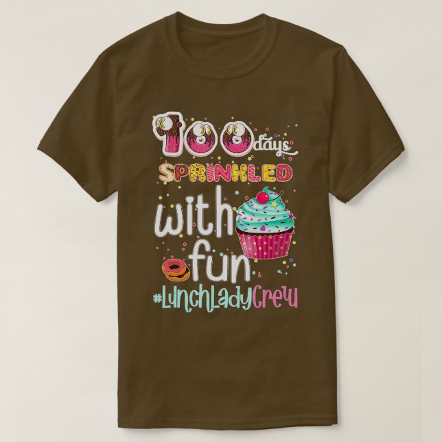 Camiseta Feliz 100° día en la escuela 100 días de almuerzo  (Diseño del anverso)
