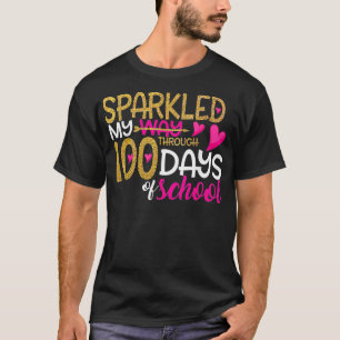 Camiseta Feliz 100° Día me abrió camino a través de 100 día