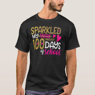 Camiseta Feliz 100° Día me abrió camino a través de 100 día
