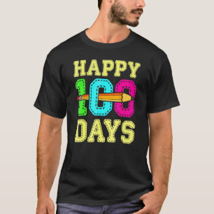 Camiseta Feliz 100 Días 100º Día De Escuela Estudiante Prof