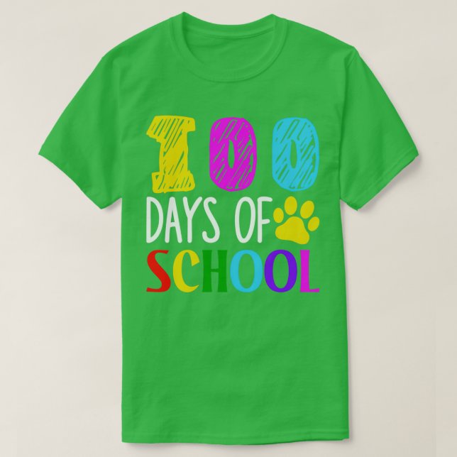 Camiseta Feliz 100 días de celebración escolar 2 (Diseño del anverso)