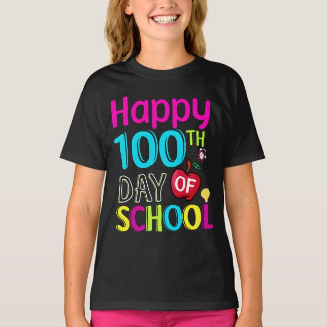 Camiseta Feliz-100-días-de-clase (Anverso)