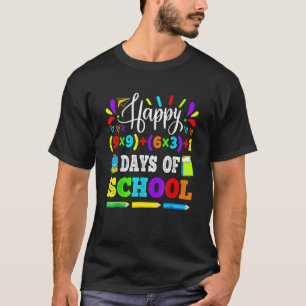 Camiseta Feliz 100 Días De Colegio 100ª Ecuación Matemática