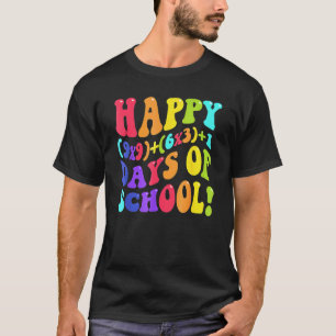 Camiseta Feliz 100 Días De Colegio 100º Día Profesor Matemá