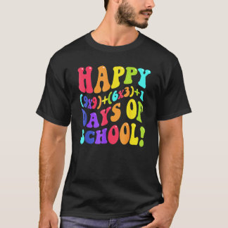 Camiseta Feliz 100 Días De Colegio 100º Día Profesor Matemá