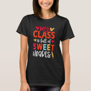 Camiseta Feliz 100 Días De Colegio Maestra De Kinder Niña